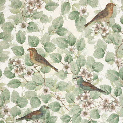 Arthouse Green Birds & Blossoms Wallpaper 53Cm