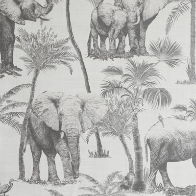 Arthouse Safari Elephant Charcoal Wallpaper from B&Q