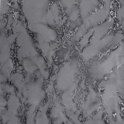 B&Q -  Arthouse Carrara Marble Charcoal Metallic Glitter Textured Wallpaper 296702 - Image 8