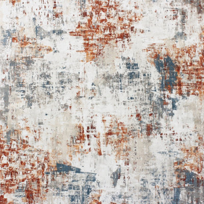 Arthouse Abstract Texture Copper Navy Wallpaper 53Cm