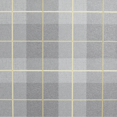 Arthouse Heritage Tartan Ochre/grey Wallpaper from B&Q