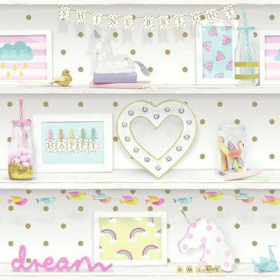 Arthouse Girl's Life Multi Wallpaper from B&Q
