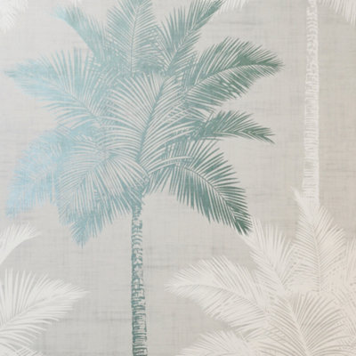Arthouse Palm Luxe Grey & Duck Egg Wallpaper from B&Q