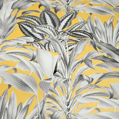 I Love Wallpaper Greenhouse Plants Wallpaper In Ochre from B&Q