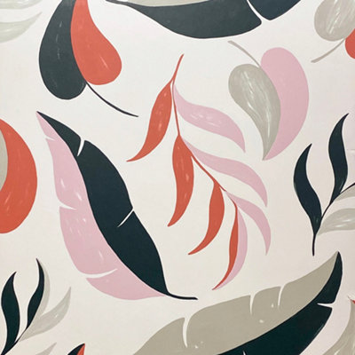 Arthouse Falling Leaves Neutral Wallpaper from B&Q