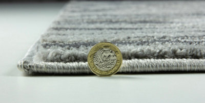 Arthouse Rhythm Willow Grey 160 X 230Cm Rug from B&Q