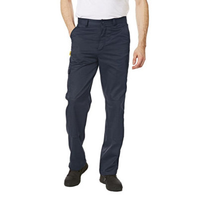 Iron Mountain Workwear Mens Classic Cargo Trousers With Knee Pad PocketsNavy32W (33'' Long Leg) from B&Q