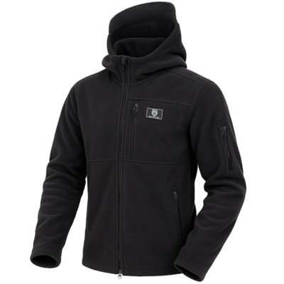 Iron Mountain Workwear Hooded Technical Fleece Full Zip JacketBlackL from B&Q