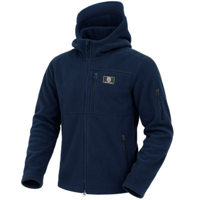 Iron Mountain Workwear Hooded Technical Fleece Full Zip JacketNavyM from B&Q