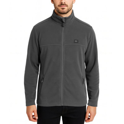 Lee Cooper Workwear Zip Pockets Fleeced Work SweaterCharcoal3Xl from B&Q