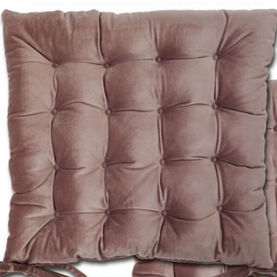 Le Chateau Velvet Seat Pad Heather from B&Q