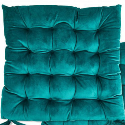 Le Chateau Velvet Seat Pad Emerald from B&Q