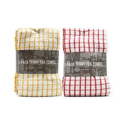 100% Cotton Terry Tea Towel 6Pack from B&Q