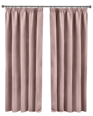 Julian Charles Pink Cali Blush Thermal Blackout Pencil Pleat Curtains - W 117Cm (46") X L 137Cm (54") - Image 2