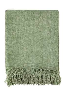 Emma Barclay Darcy Tassel Blanket/throw For Sofa Chair Bed Meadow Green 150X200Cm from B&Q