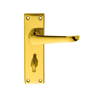 Carlisle Brass Polished Brass Victorian Ascot Lever On Wc Backplate (Dl30Wc) from B&Q