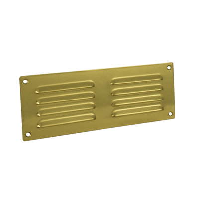 Carlisle Brass Polished Brass Hooded Louvre Vent (Hl4) from B&Q