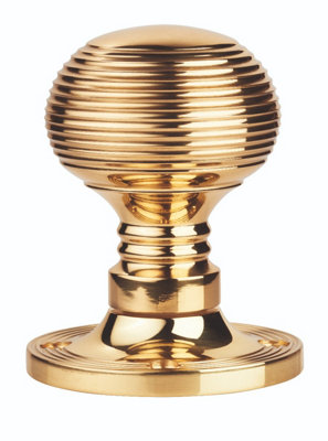 Carlisle Brass Polished Brass Queen Anne Mortice Knob (M1001) from B&Q