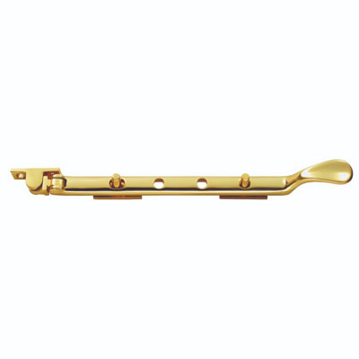 Carlisle Brass Polished Brass Victorian Casement Stay 300mm Polished Brass (M44B) from B&Q