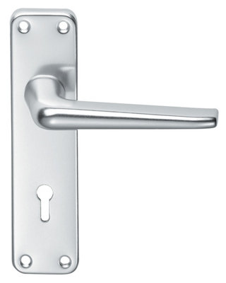 Eurospec Satin Anodised Aluminium Aluminium Lever On Lock Backplate (Saa21) from B&Q