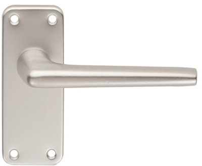 Eurospec Satin Anodised Aluminium Aluminium Lever On Latch Backplate (Saa22) from B&Q