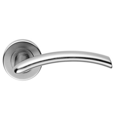 Serozzetta Satin Chrome Serozzetta Tres Lever On Round Rose (Szc030Sc) from B&Q