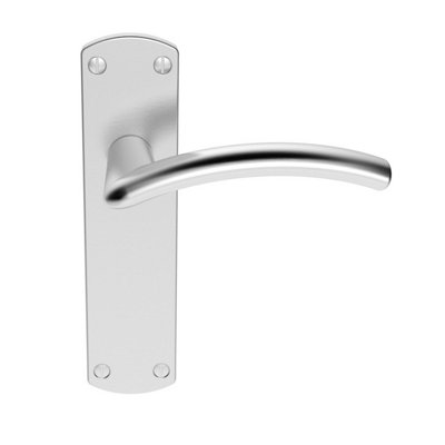 Serozzetta Satin Chrome Serozzetta Tres Lever On Latch Backplate (Szc032Sc) from B&Q