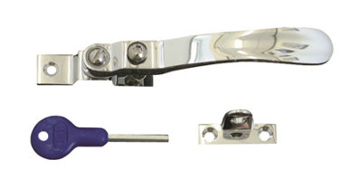 Carlisle Brass Polished Chrome Locking Casement Fastener (V1006Lckcp) from B&Q