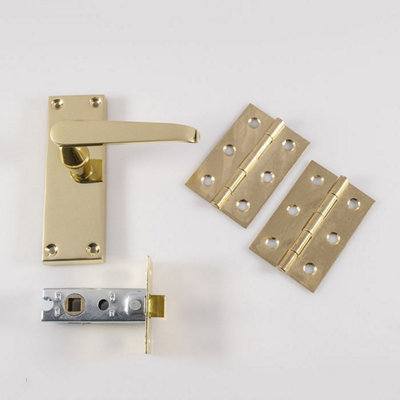 Carlisle Brass Contract Victorian Straight Latch Door PackElectro Brassed from B&Q