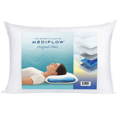 Mediflow Waterbase™ Fibre Pillow Adjustable Firmness For Better Sleep And Neck Pain Relief from B&Q