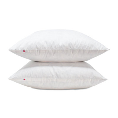 Pack Of 2 Duck Feather Cushion Pads 15 X 15 Inch (38 Cm) Ethically Sourced 100% Cotton Downproof Cover from B&Q