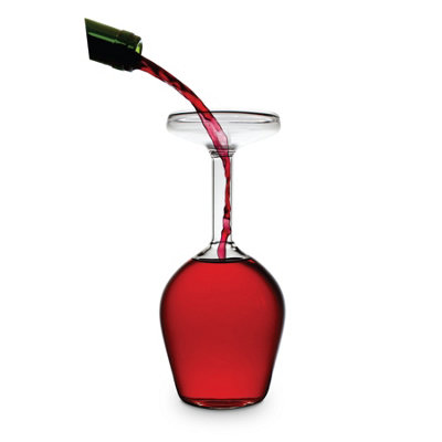 Upside Down Wine Glass (Holds 750Ml) from B&Q