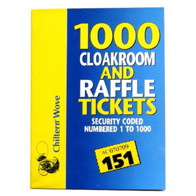 151 1000 Raffle & Cloakroom Tickets from B&Q