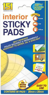 Wilson Pack Of 80 Interior Sticky Pads from B&Q