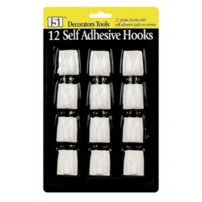 Pack Of 12 Self Adhesive Hooks from B&Q