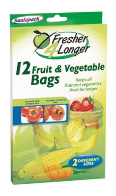 Sealapack Fresh For Longer Fruit & Veg Bags 12 PkGreen from B&Q
