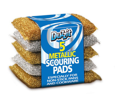 B&Q - 151 Pack Of 5 Metallic Scouring Pads