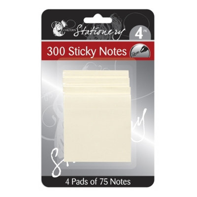 Pack Of 300 Sticky Notes 4 Pads Of 75 from B&Q