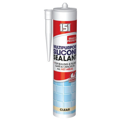 151 Multi-Purpose Silicone Sealant280MlClear from B&Q