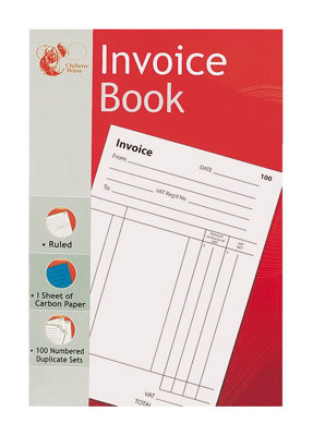  - 100 Sheets Invoice Book By Chiltern Wove