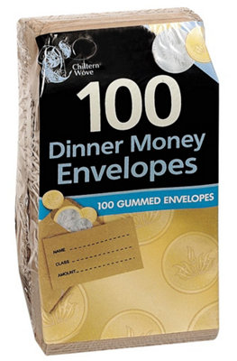 Pack Of 100 Dinner Money Envelopes from B&Q