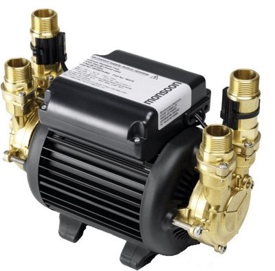 Stuart Turner Shower Pump Monsoon S3.0 Bar Twin Impeller Positive Head 46416 from B&Q