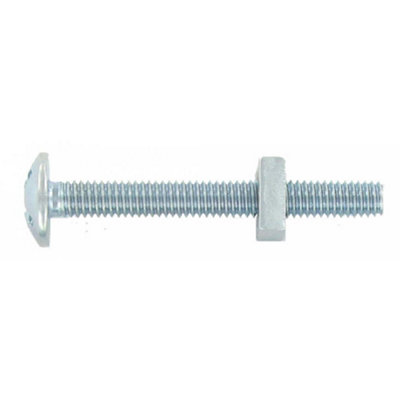 Generic M6 X 12 Roofing Bolts & Nuts Bzp (200) from B&Q