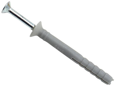 B&Q -  Premium 200 Pack Of 5X45mm Nylon Hammer-In Fixings For Easy Installations