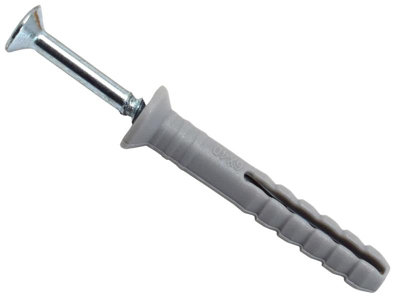 Masonmate 6X40mm Nylon Hammer-In Fixings - 150 Durable Fasteners For Secure Installations