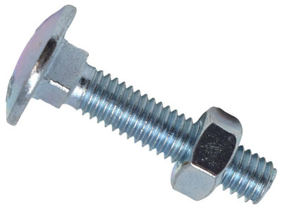 Metalmate Memcsx0630 Cup Square Hex Bolt & Nut Zp M6 X 30mm Box 50 Memcsx0630 from B&Q