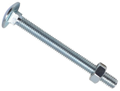Metalmate Memcsx0665 Cup Square Hex Bolt & Nut Zp M6 X 65mm Box 25 Memcsx0665 from B&Q