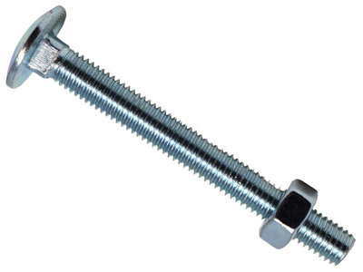 Metalmate Memcsx08100 Cup Square Hex Bolt & Nut Zp M8 X 100Mm Box 10 Memcsx08100