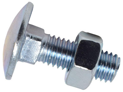 Metalmate Memcsx0825 Cup Square Hex Bolt & Nut Zp M8 X 25mm Box 50 Memcsx0825 from B&Q