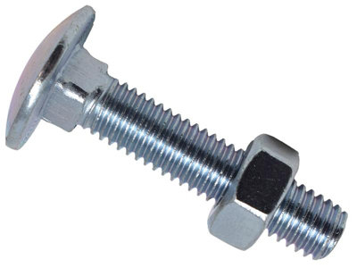 Metalmate Memcsx0840 Cup Square Hex Bolt & Nut Zp M8 X 40mm Box 50 Memcsx0840